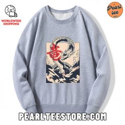 Sea Dragon Japanese Custom Sweatshirt Gray