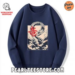 Sea Dragon Japanese Custom Sweatshirt Navy