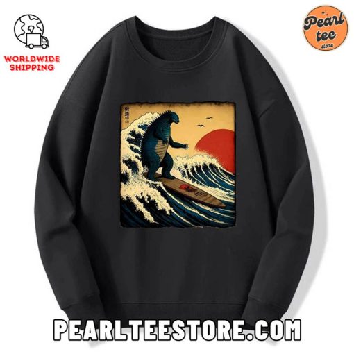 The Great Wave Godzilla Custom Sweatshirt