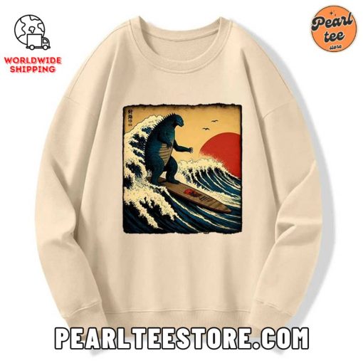 The Great Wave Godzilla Custom Sweatshirt