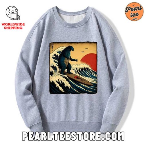 The Great Wave Godzilla Custom Sweatshirt