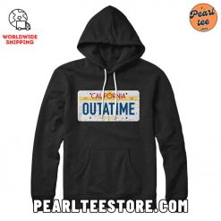 Outatime License Plate Custom Hoodie Black