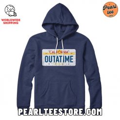 Outatime License Plate Custom Hoodie Navy